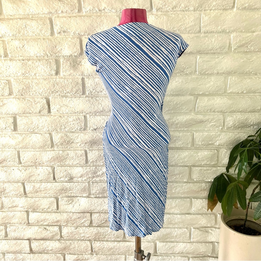 Tommy Bahama Blue White Striped Midi Dress XXS - Picture 5 of 5